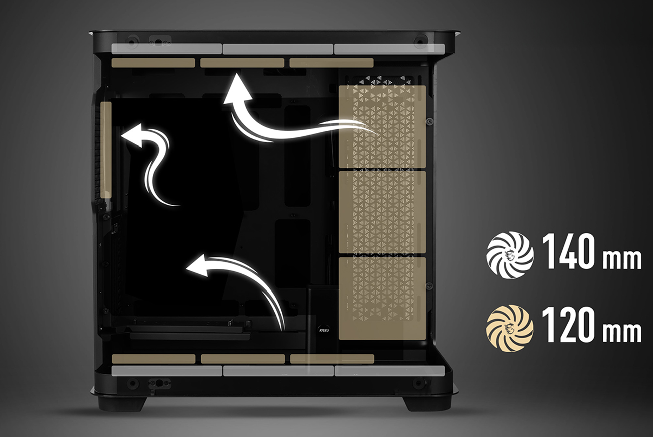 MSI MEG Maestro 700L PZ Project Zero Mid Tower Gaming Case